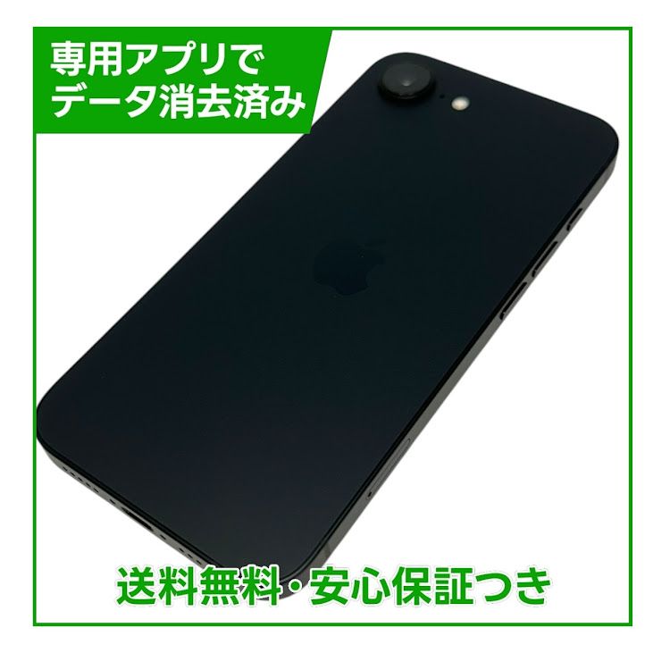 �ڥХåƥ꡼100%��iPhone��16e��128GB���֥�å���SIM�ե꡼�����եȥХ���