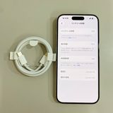 iPhone 15 Pro 256GB �ۥ磻�� �Хåƥ꡼ 91% ������ SIM�ե꡼