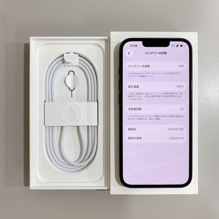 iPhone 16E 128GB �֥�å� �Хåƥ꡼ 100% ������ SIM�ե꡼