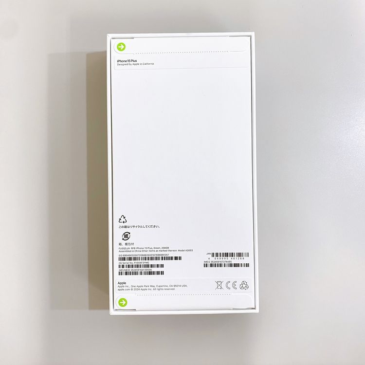 ��̤�����ʡ�iPhone 15 Plus 256GB ���꡼�� ������ SIM�ե꡼