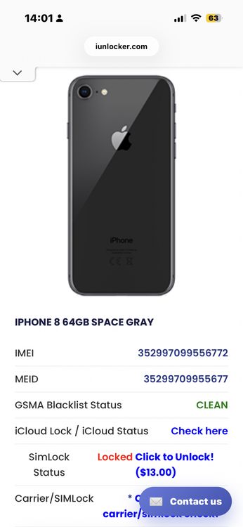 �ڥ����ƥ��١��������å������iPhone8 64gb ���ڡ������쥤
