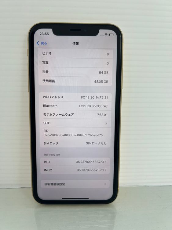 iPhone XR 64GB ����������SIM���å��������Ѥ�