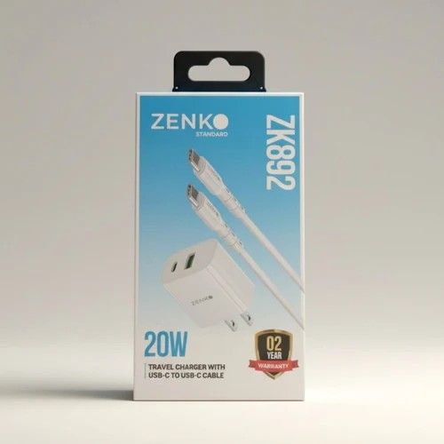 ®���ť��å�20W AC�����ץ�����Type-C to Type-C �����֥� ZK892