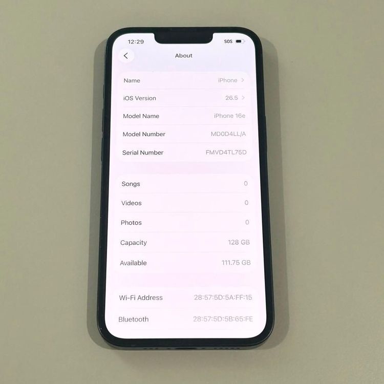 �����ʡ� iPhone 16e��128GB�� SIM�ե꡼��