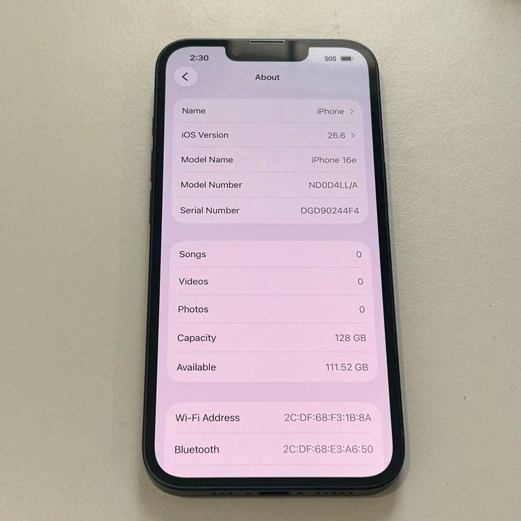 �����ʡ� iPhone 16e��128GB�� SIM�ե꡼��