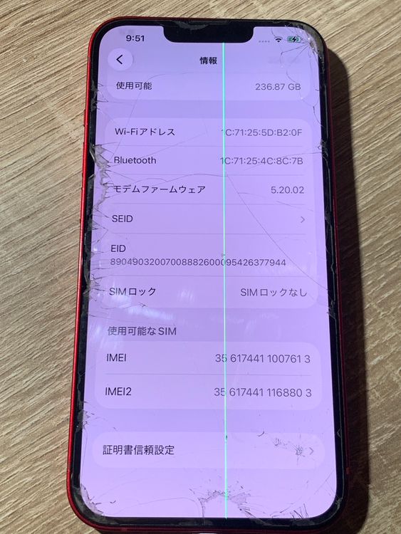2212 iPhone 13 256GB ��å� ������� SIM���å��ʤ��ڥ͡�